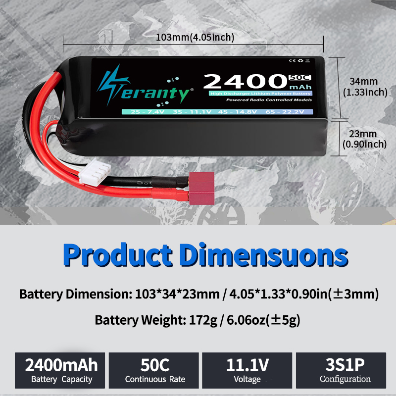 TERANTY 3S 2200/2400/2600mAh L - Rc Hobby Model ulasan dan harga