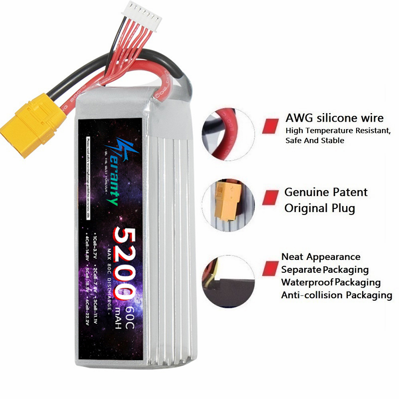 TERANTY 6S 5200mAh Lipo Batter - Rc Hobby Model ulasan dan harga